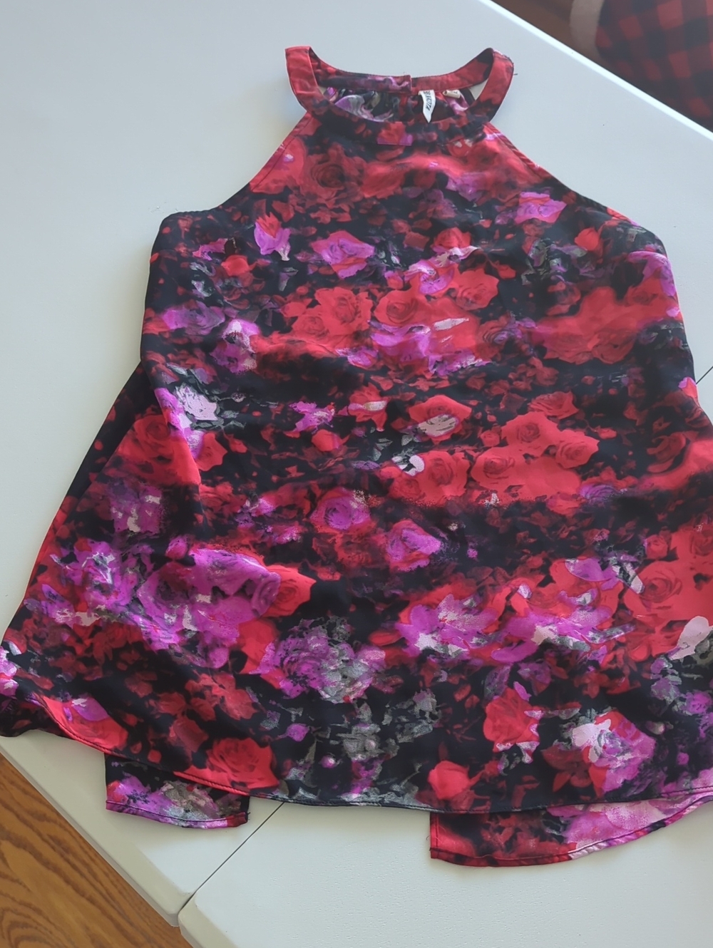BB Dakota Floral Halter Camisole - Red & Purple